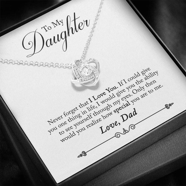 "To My Daughter" - Love Knot Necklace Gift Set - Never Forget That I Love You - Bianca Ysabel