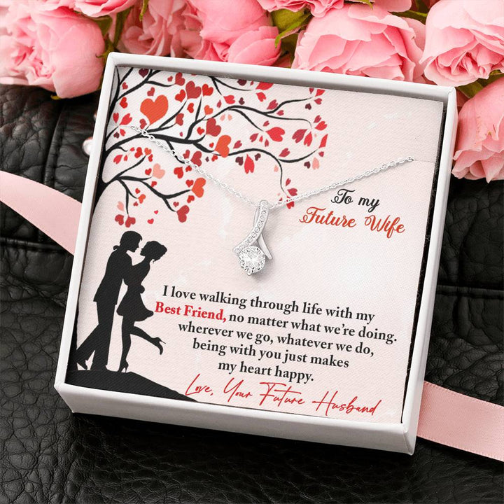 "To My Future Wife from Future Husband" - Alluring Beauty Necklace Giftset - Being With You Makes My Heart Happy - Bianca Ysabel