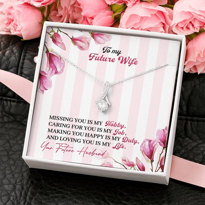 "To My Future Wife from Husband" - Alluring Beauty Necklace Gift Set - Love You Is My Life - Bianca Ysabel