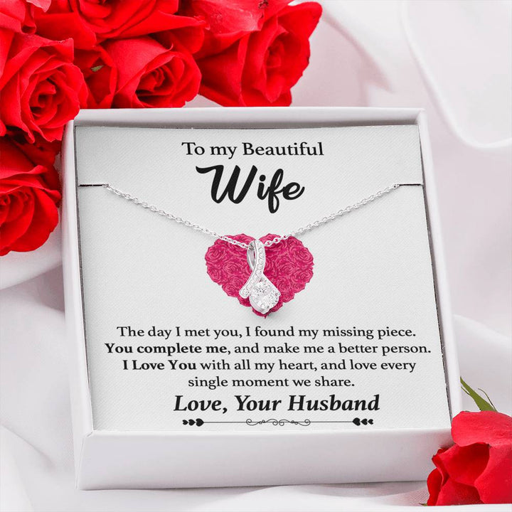 "To My Beautiful Wife" - Alluring Beauty Necklace Gift Set - I found my missing piece - Bianca Ysabel