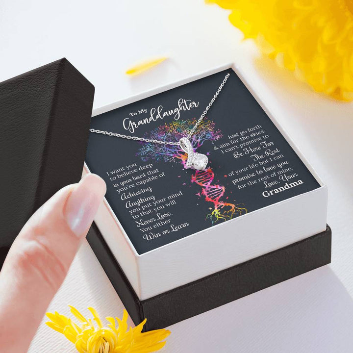"To My Granddaughter from Grandma" - Alluring Beauty Necklace Giftset - I Can't Promise To Be Here For The Rest of Your Life But I Can Promise to Love You For the Rest of Mine - Bianca Ysabel