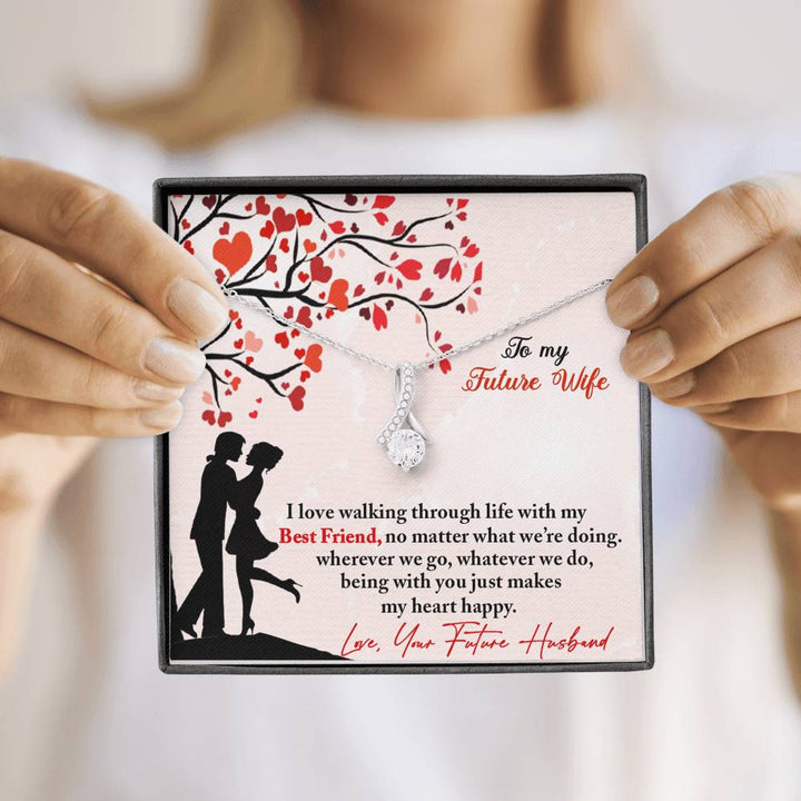 "To My Future Wife from Future Husband" - Alluring Beauty Necklace Giftset - Being With You Makes My Heart Happy - Bianca Ysabel
