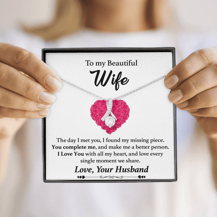 "To My Beautiful Wife" - Alluring Beauty Necklace Gift Set - I found my missing piece - Bianca Ysabel