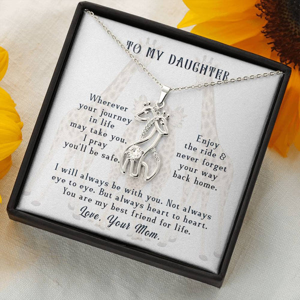 "To My Daughter from Mom" - Graceful Love Giraffe Necklace - You are my bestfriend for life - Bianca Ysabel