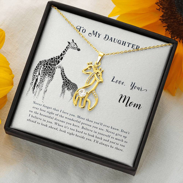 "To My Daughter from Mom" - Graceful Love Giraffe Necklace - Never forget that I love you - Bianca Ysabel