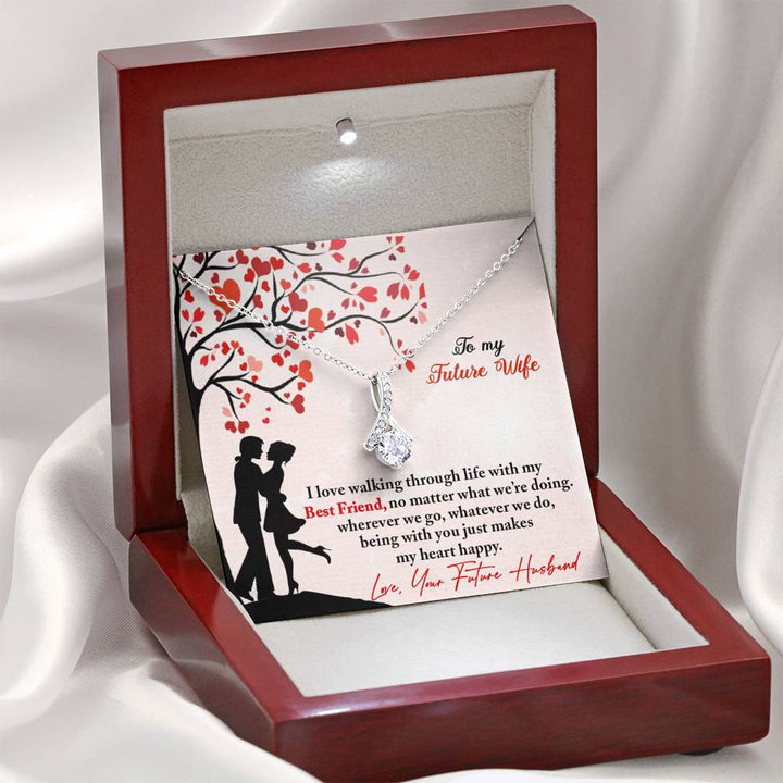 "To My Future Wife from Future Husband" - Alluring Beauty Necklace Giftset - Being With You Makes My Heart Happy - Bianca Ysabel