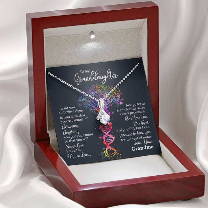 "To My Granddaughter from Grandma" - Alluring Beauty Necklace Giftset - I Can't Promise To Be Here For The Rest of Your Life But I Can Promise to Love You For the Rest of Mine - Bianca Ysabel