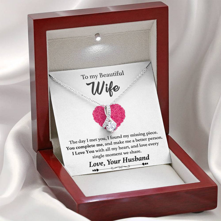 "To My Beautiful Wife" - Alluring Beauty Necklace Gift Set - I found my missing piece - Bianca Ysabel