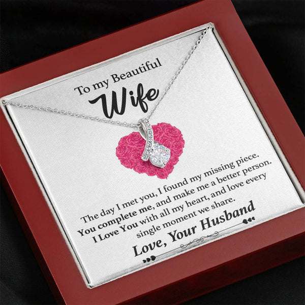 "To My Beautiful Wife" - Alluring Beauty Necklace Gift Set - I found my missing piece - Bianca Ysabel