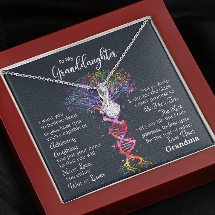 "To My Granddaughter from Grandma" - Alluring Beauty Necklace Giftset - I Can't Promise To Be Here For The Rest of Your Life But I Can Promise to Love You For the Rest of Mine - Bianca Ysabel