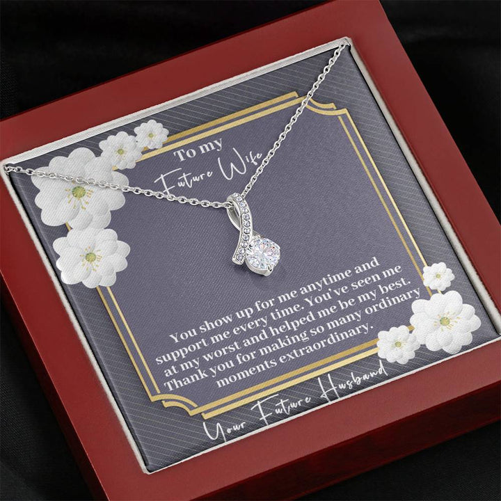 "To My Future Wife from Husband" - Alluring Beauty Necklace Gift Set - Thank You For Making So Many Ordinary Moments Extraordinary - Bianca Ysabel