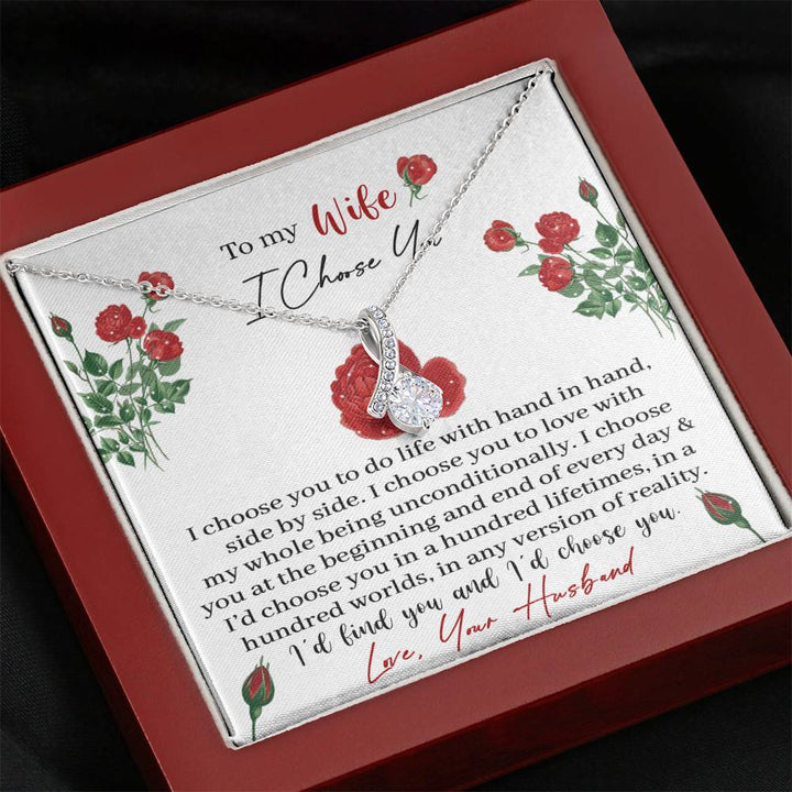 "To My Wife" - Alluring Necklace Gift Set - I Choose  You To Do Life With Hand in Hand - Bianca Ysabel