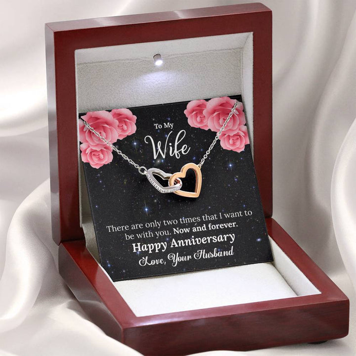 "To My Wife from Husband" - Interlocking Hearts Pendant Necklace Gift Set - Now And Forever - Bianca Ysabel