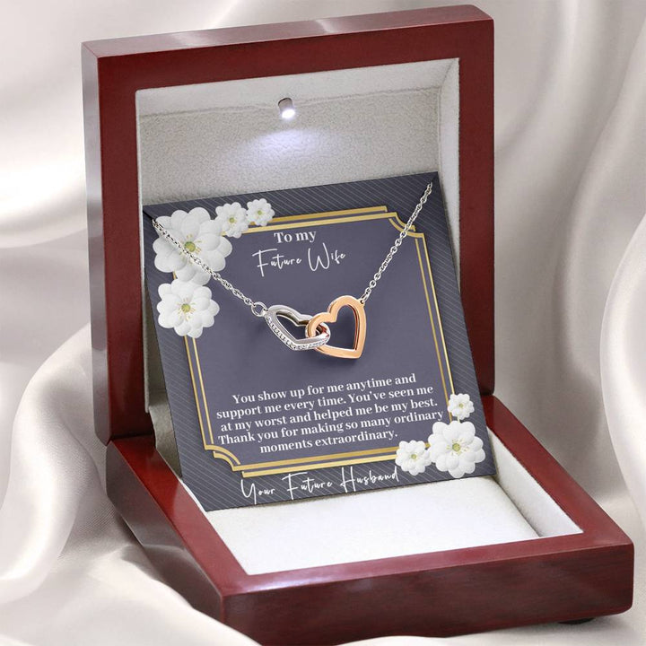 "To My Future Wife from Future Husband" - Interlocking Hearts Necklace Giftset - Thank You For Making So Many Ordinary Moments Extraordinary - Bianca Ysabel
