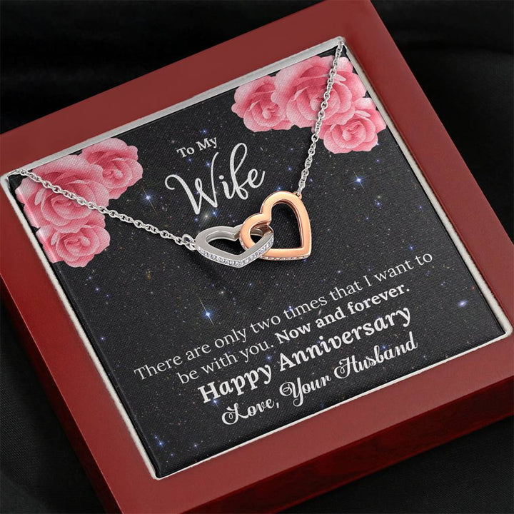 "To My Wife from Husband" - Interlocking Hearts Pendant Necklace Gift Set - Now And Forever - Bianca Ysabel