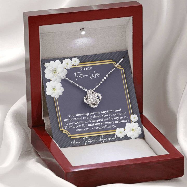 "To My Future Wife from Husband" - Love Knot Necklace Gift Set -  Thank You For Making So Many Ordinary Moments Extraordinary - Bianca Ysabel