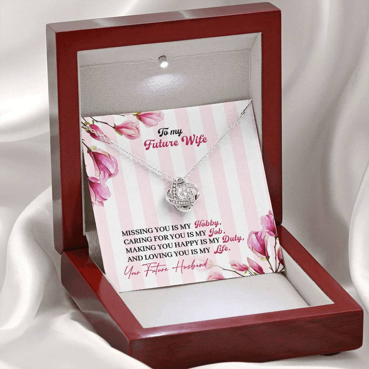 "To My Future Wife from Husband" - Love Knot Necklace Gift Set - Love You Is My Life - Bianca Ysabel