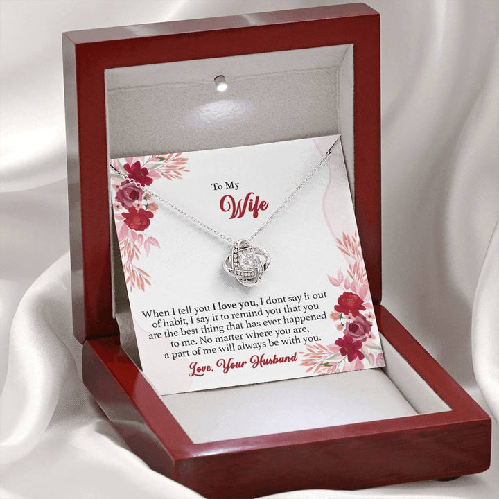 "To My Wife from Husband" Love Knot Necklace Giftset - You Are The Best Thing That Ever Happened To Me - Bianca Ysabel