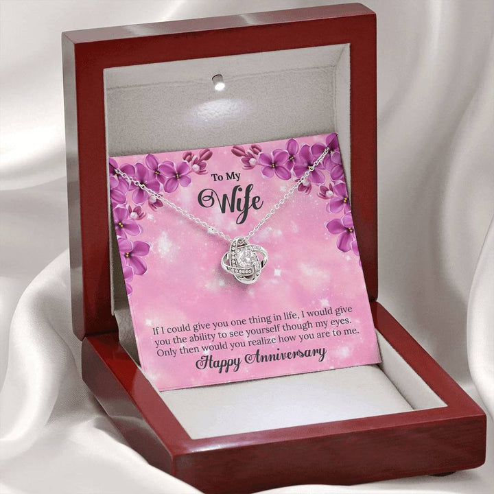 "To My Wife from Husband" - Love Knot Necklace Gift Set - Only Then Would You Realize How You Are To Me - Bianca Ysabel