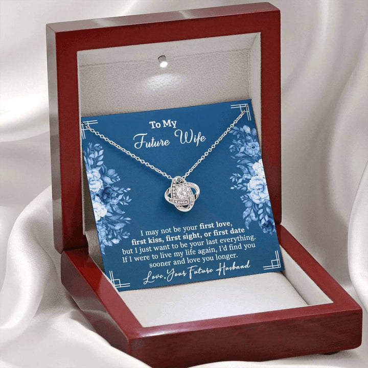 "To My Future Wife from Husband" - Love Knot Necklace Gift Set - I'd Find You Sooner And Love You Longer - Bianca Ysabel