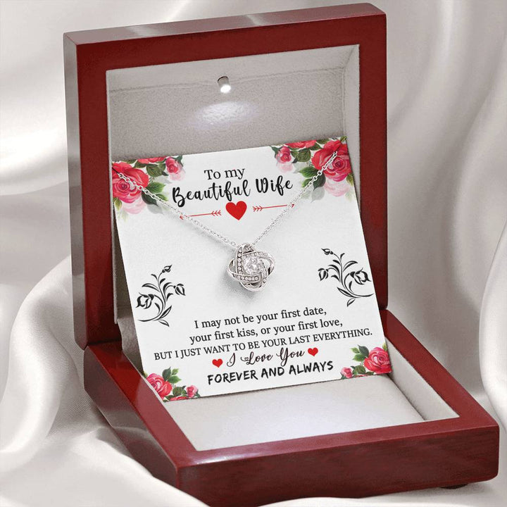 "To My Wife from Husband" - Love Knot Necklace Gift Set - I Just Want to be Your Last Everything - Bianca Ysabel