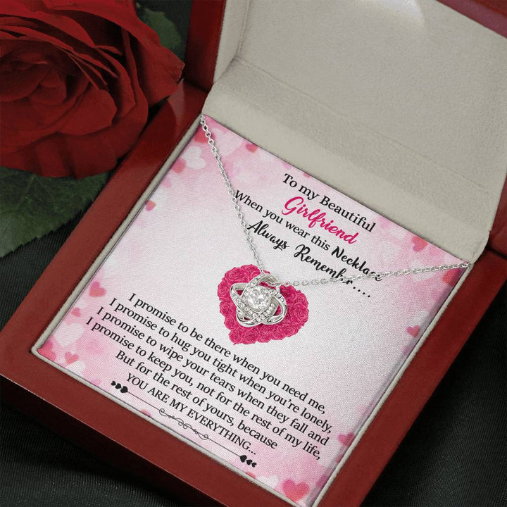 "To My Beautiful Girlfriend" - Love Knot Necklace Gift Set - I Promise To Love You Because You Are My Everything - Bianca Ysabel