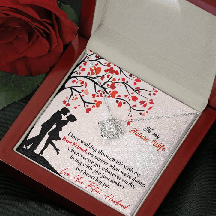 "To My Future Wife from Future Husband" - Love Knot Necklace Giftset - Being With You Makes My Heart Happy - Bianca Ysabel