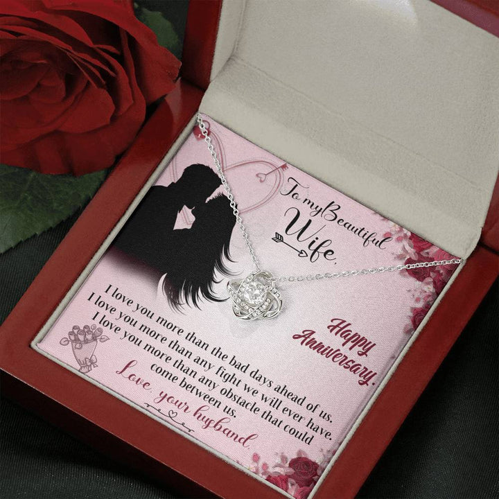 "To My Wife from Husband" - Love Knot Necklace Gift Set - I Love You More Than The Bad Days Ahead Of Us - Bianca Ysabel