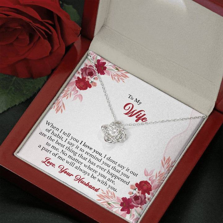 "To My Wife from Husband" Love Knot Necklace Giftset - You Are The Best Thing That Ever Happened To Me - Bianca Ysabel