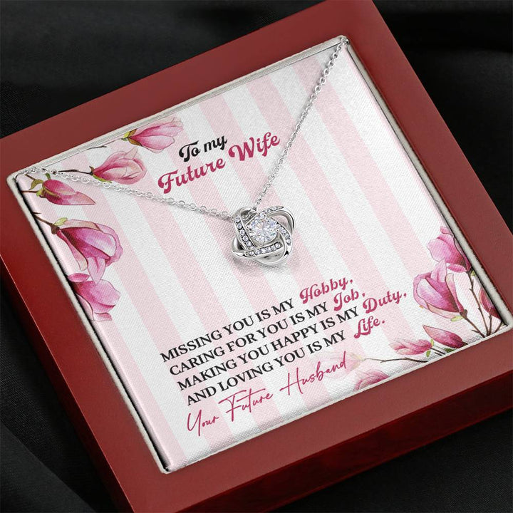 "To My Future Wife from Husband" - Love Knot Necklace Gift Set - Love You Is My Life - Bianca Ysabel