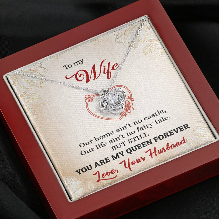 "To My Wife from Husband" - Love Knot Necklace Gift Set - You Are My Queen Forever - Bianca Ysabel
