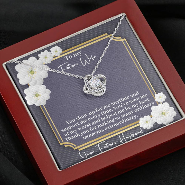 "To My Future Wife from Husband" - Love Knot Necklace Gift Set -  Thank You For Making So Many Ordinary Moments Extraordinary - Bianca Ysabel