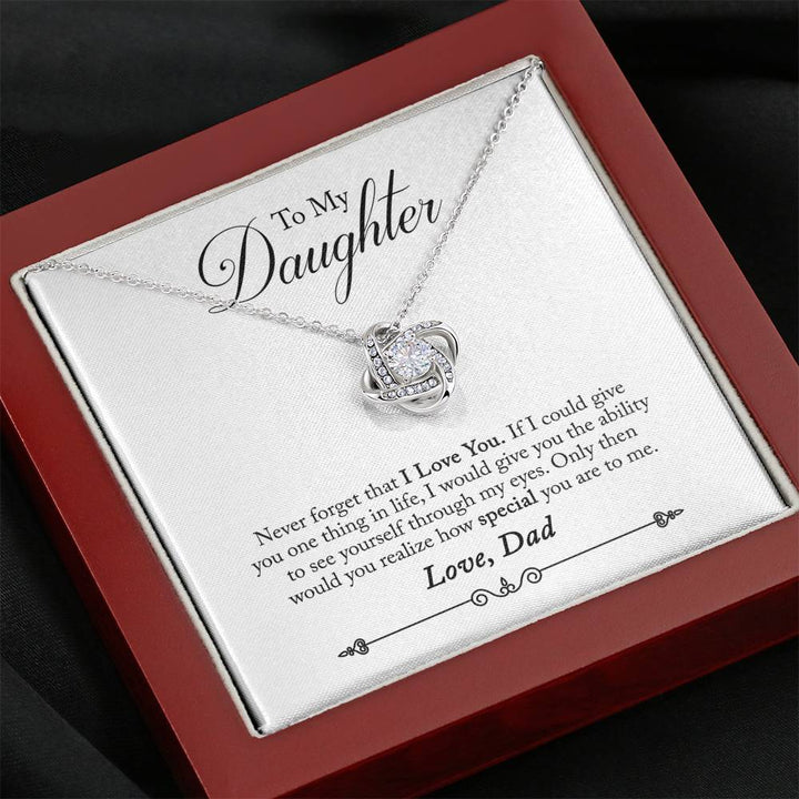 "To My Daughter" - Love Knot Necklace Gift Set - Never Forget That I Love You - Bianca Ysabel