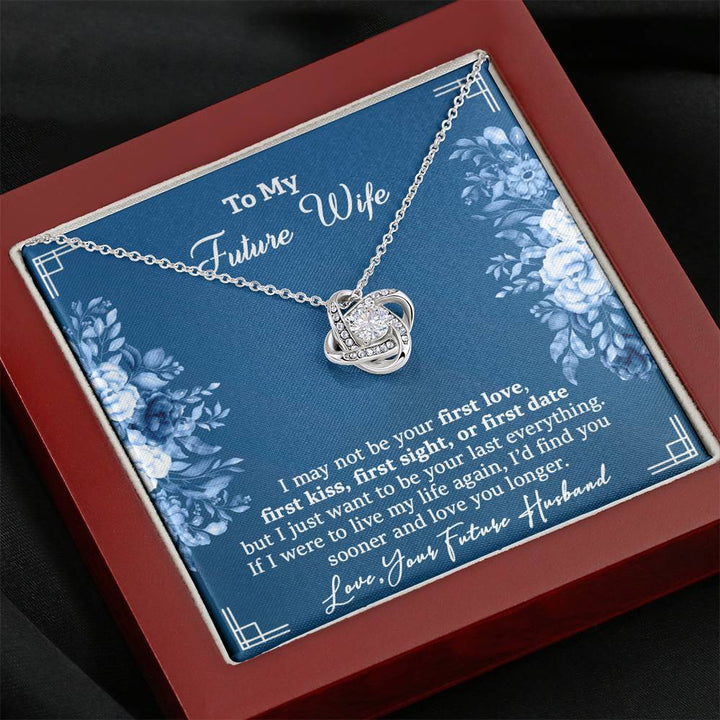 "To My Future Wife from Husband" - Love Knot Necklace Gift Set - I'd Find You Sooner And Love You Longer - Bianca Ysabel