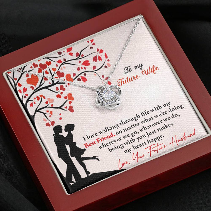 "To My Future Wife from Future Husband" - Love Knot Necklace Giftset - Being With You Makes My Heart Happy - Bianca Ysabel