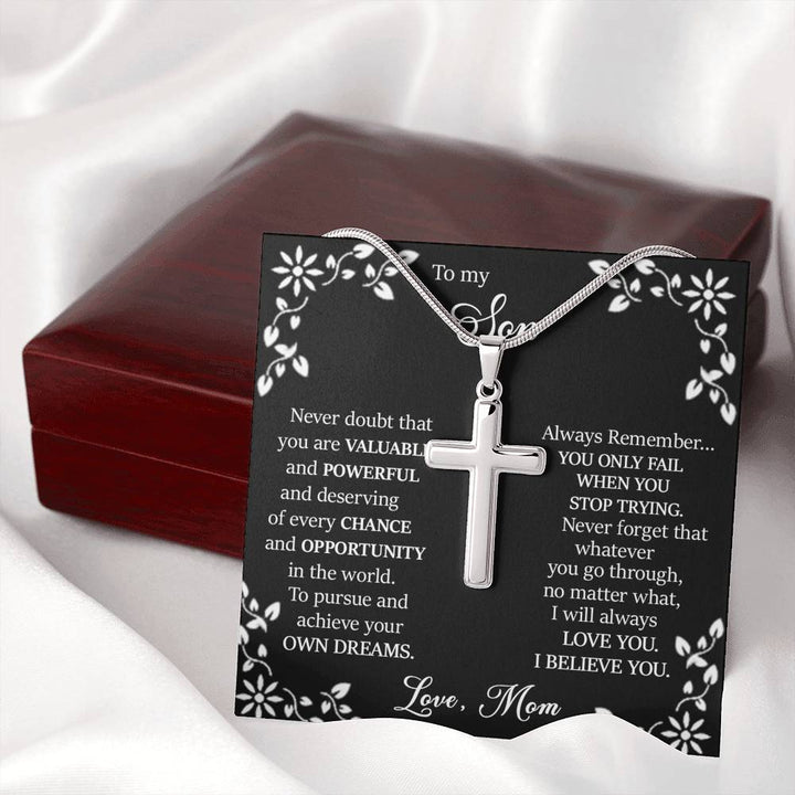"To My Son from Mom" - Cross Necklace Gift Set - I Will Always Love You - Bianca Ysabel